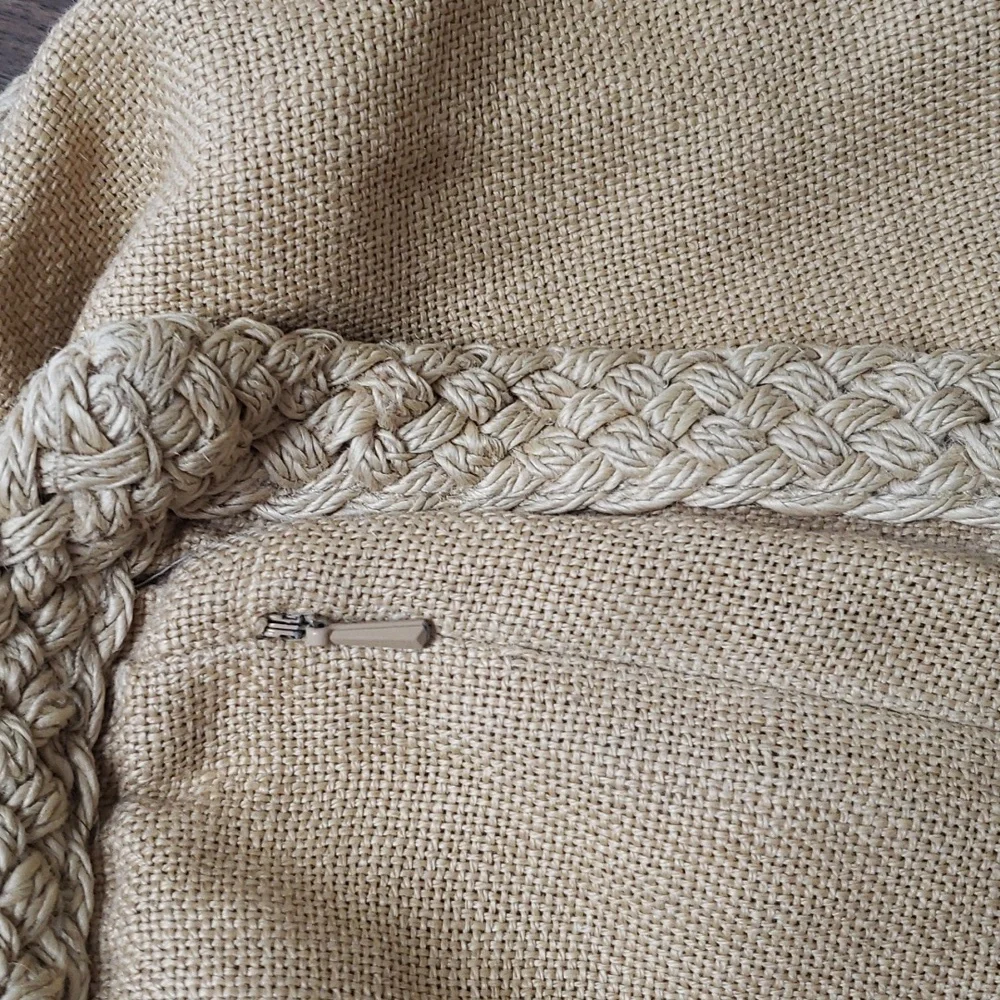 Pottery Barn Linen Jute Braid Pillow Cover